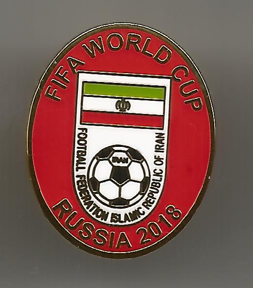 Badge Iran Russia 2018 red